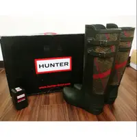 在飛比找蝦皮購物優惠-Hunter雨靴 雨鞋 全新未穿過 絕版氣質格紋款