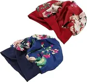 minkissy Breathable Sleep Cap Wide Brim Elastic Hat Turban for Women One Size Fits Most