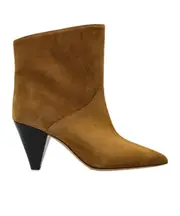 Isabel Marant Larta Pointed-Toe Ankle Boots 36 Brown