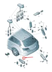 AUDI A4 Avant B8 Rear Left Antenna Amplifier 8K9035225C NEW GENUINE