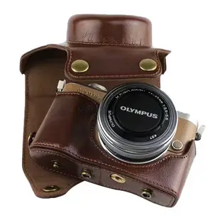 奧林巴斯epl5 6相機包PEN-F復古相機套14-42保護皮套E-PL8/7/epl9