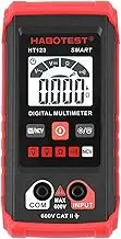 HT123 Digital Multimeter Auto Range Multi-Meter 2,000 Counts True RMS Measuring AC/DC Voltage Resistance NCV Test with LCD Backlight Flashlight Data Hold