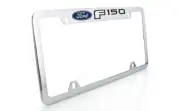 Ford F-150 wordmark chrome plated metal license plate frame holder