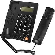 FUNOMOCYA Corded Telephone for Home Office Large for Easy Use Incoming Call Display Reliable Communication for Seniors Efficient Landline Phone