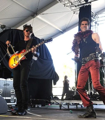 Guitarist Nick Maybiry Singer Perry Farrell performs 2009 Coachell- Old Photo