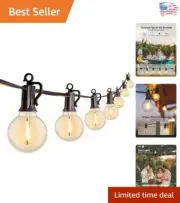 Dimmable LED String Lights 25ft G40 Globe for Outdoor Decor - Connectable & W...