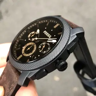 現貨 可自取 FOSSIL FS4656 手錶 42mm 棕色皮錶帶 三眼計時 男錶女錶