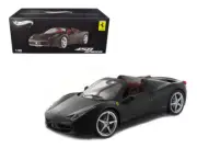 1/18 Hot Wheels Ferrari 458 Spider Elite Edition Diecast Model Matte Black X5485