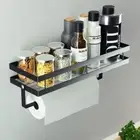 1PC Rack Kitchen Shower Shelf Organiser Storage Bathroom Caddy Self Adhesive