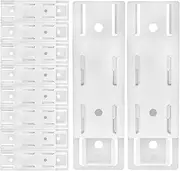 10PCS Power Strip Fixator Holders ABS Row Socket Retainer Wall Hanging Socket Holder Extension Socket Stand Plug Board Router Bracket Hook (White)