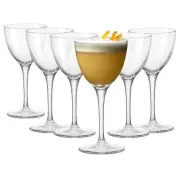 6x Bormioli Rocco 155ml Bartender Novecento Nick & Nora Glasses Cocktail Set