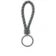BOTTEGA VENETA 新款銀釦小羊皮編織鑰匙圈（雷電灰）_廠商直送