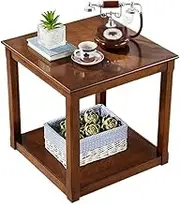 Coffee Table Square Side Table Home Living Room Sofa Side Decoration Double End Table Bedroom Bedside Table Modern Wooden Small Coffee Table Center Table for Living Room Furniture