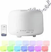 500ml Essential Oil Diffuser with Remote Control, BPA-Free Ultrasonic Humidifier with 7 Color Light,Auto Off Aromatherapy Diffuser