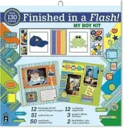 NEW Finished in a Flash 12 "x12" Page Kit - My Boy (DISCONTINUED) Paper Pizazz