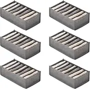 6Pcs Drawer Boxes for Jeans Trousers T-Shirt Storage Boxes Organiser Cupboard Wardrobe Drawers Organiser 7 Grids S