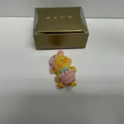 Vintage Avon “Chick With Eggs in a Basket Pin/Brooch