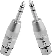 HAMPPLIES 2pcs Male to Female Balanced Audio Adapters Connectors for Microphones Mixers Amplifiers Equalizers User Friendly Compact Durable Design