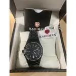KADEMAN卡德蔓金屬手錶 黑色電鍍X鑲鑽（全新）