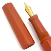 Ranga Grand Abhimanyu Premium Ebonite Fountain Pen - Orange, JoWo #6 Nibs, C/C