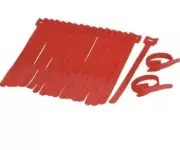 10 VELCR Brand Ties Cable Cord Organizer Wraps Reusable Die Cut Straps 7” Red