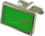 [Select Gifts] Snooker Table Cufflinks Crystal Tie Clip Bar Box Set Engraved