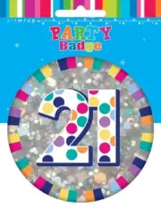 21st Twenty First Birthday Milestone Pin On Metal Badge Party Celebration