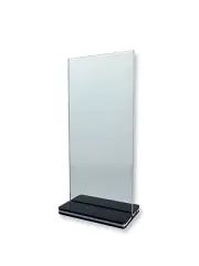 T-Shape Sign & Menu Holder w/ Black & white Removable Base 4.5"W X 8"H Qty 6