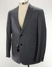EMPORIO ARMANI G-LINE Mens Blue-Gray 2 Button Wool Suit 40R Flat Front Pants NWT