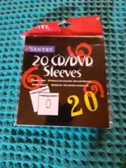 3 Pack,Sentry 20 CD/DVD Sleeves Double Sided Multi Colored Protects CDs