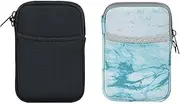 External Hard Drive Portable Carrying Case Waterproof Shockproof 2.5 inch Hard Drive Storage Carrying Bag for Seagate/WD/Toshiba/Maxone External Hard Drive(2-Pack) (Black + Marble Green)