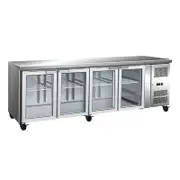 Thermaster 4 Glass Door Gastronorm Bench Fridge - Under Bench Fridges (GN4100TNG)