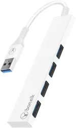Bonelk Long-Life USB-A 4 Port USB Hub (White)