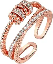 QUMIIRITY Fidget Ring Decorative Anxiety Ring for Adults Teens Compact Portable Design Stressful Moments Daily Wear