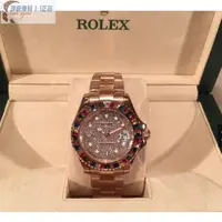 在飛比找蝦皮購物優惠-高端 勞力士ROLEX彩鑽定制款玫瑰金迪通拿三眼計時機械手錶