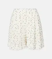 [Nina Ricci] Nina Ricci High-rise wool-blend tweed shorts AU 16 white