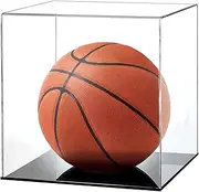 Clear Acrylic Basketball Display Case Football Basketball Helmet Sneakers Acrylic Display Case Storage for Collectible Sports Memorabilia Holder Large Cube Case Autograph Ball Standing Display