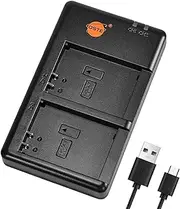 [DSTE] BCN-1 Battery USB Dual Quick Charger Compatible for Olympus BLN-1, EM5 Battery, Olympus E-M1, E-M5, OM-D, Pen E-P5 Mark II Camera