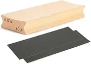 Binxind 9.5 &20 Dual-Purpose Guitar Fretboard Radius Sanding Block, Fret Fretboard Leveling Sanding Block + Sanding Paper