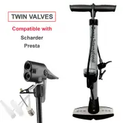 Bicycle/Bike Cycle Tyre Hand Air Mini Pump Pressure Gauge & Presta Shrader Valve