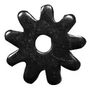 Rowels - 9 Point - Blunt (1 ") with Cotter and Pins (Black Satin)