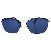 Mont Blanc MB594S 08V - Shiny Gumetal-Blue by Mont Blanc for Men - 59-15-145 mm Sunglasses