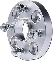 MKVAXR Car Wheel Gasket 2 Pieces (1 Pair), for MINI, Wheel Spacer Adapter PCD 4x100 CB 56.1mm, Forged Aluminum Alloy Wheel Spacers Car Wheel Spacer(Silver)
