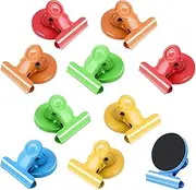 BEZANU Magnet Clip，10PCS Heavy Duty Refrigerator Magnet for Home, Office, Teaching (5 Colors）