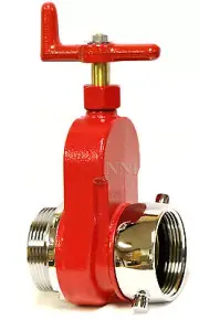 NNI 2-1/2" NST NH FIRE HYDRANT HOSE GATE VALVE Polished Chrome Trim