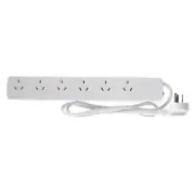 6 Outlet PowerBoard Power Board Lead with Surge Protection 1M cord lenght