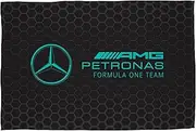 Character World Mercedes AMG Petronas Official Fleece Blanket | Super Soft Warm Black Throw, Stealth Formula One Design | Perfect For The Bedroom, Camping & Sleepovers 100 x 150cm