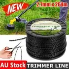 Commercial Trimmer Line 2.7MMx264M Spiral Twist Whipper Snipper Brushcutter Cord