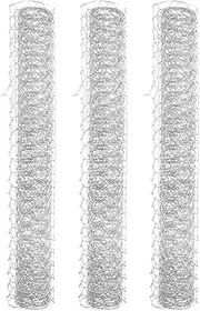 TOYANDONA 3sheets Galvanized Hexagonal Wire Mesh Lightweight Chicken Wire Net for Garden Fencing Poultry Crafting and Multi-use Wire Projects