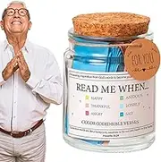 Bible Verse Jar - Bible Verses in a Jar, Holy Jar, Scripture Cards | Glass Prayer Jar with Colorful Bible Verses, Bible Verses Coded PO